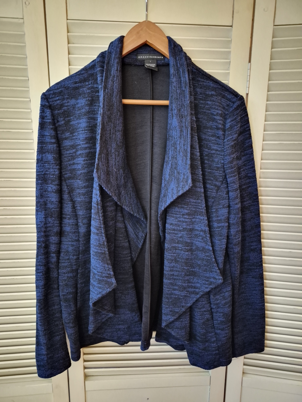 Grace Elements Open-Front Draped Cardigan Size Large